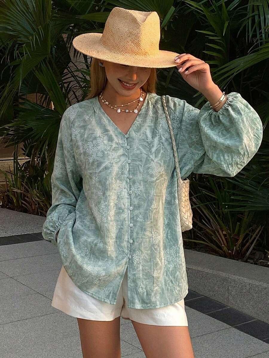 SHEIN BLUZKA Z DŁUGIM RĘKAWEM S09__S