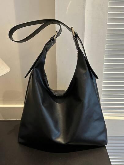 SHEIN CZARNA TOREBKA IMITACJA SKÓRY S07__12,5X26X33