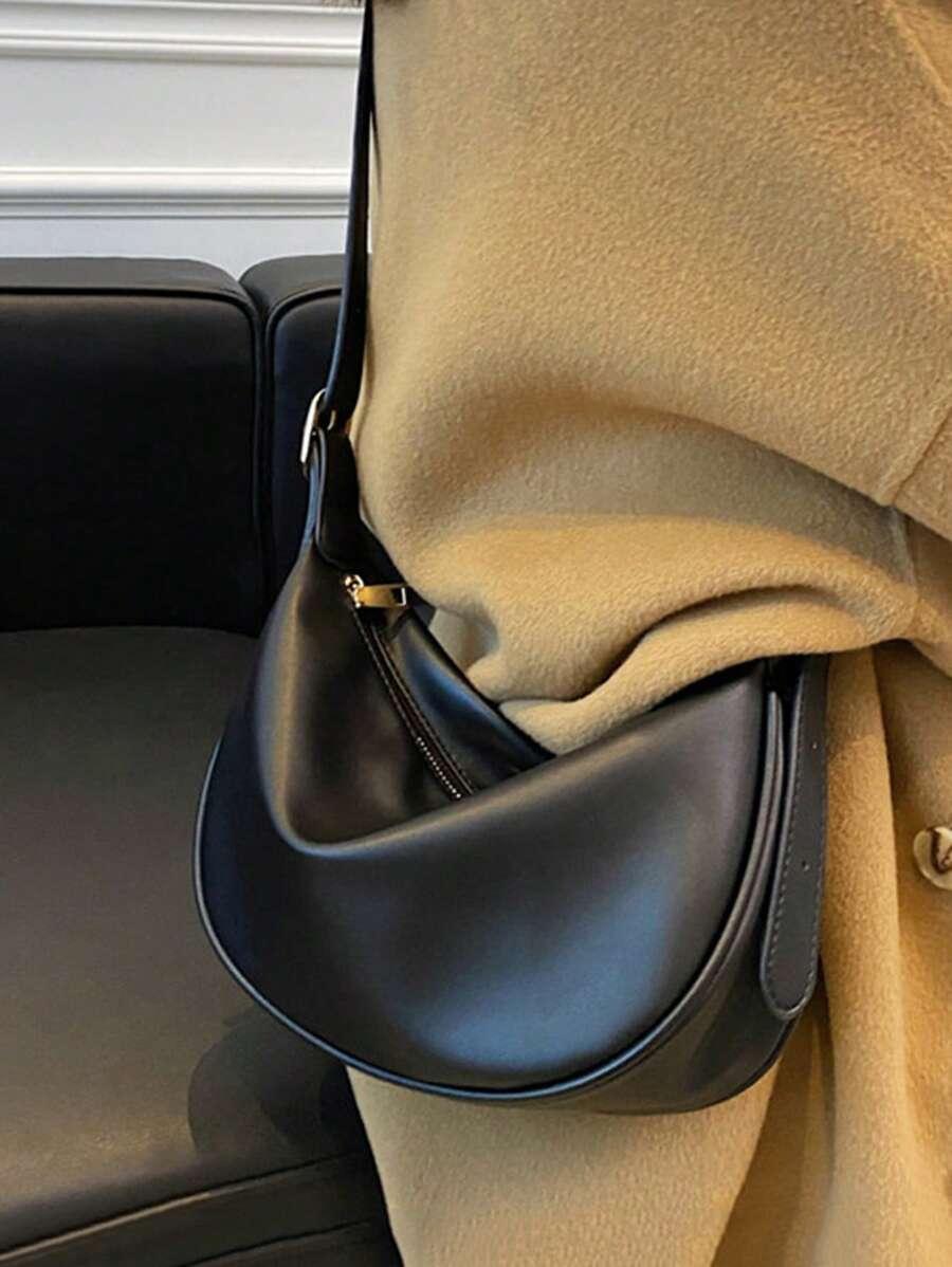 SHEIN CZARNA TOREBKA IMITACJA SKÓRY S07__28X18 CM