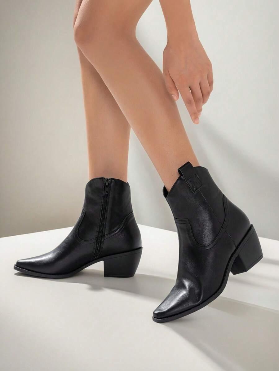 SHEIN CZARNE BOTKI IMITACJA SKÓRY W01__37