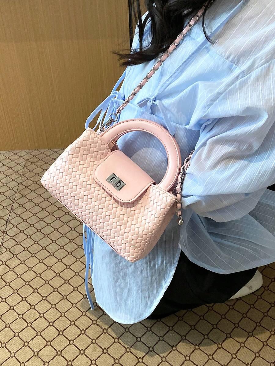 SHEIN RÓŻOWA TOREBKA IMITACJA SKÓRY S07__23X12CM