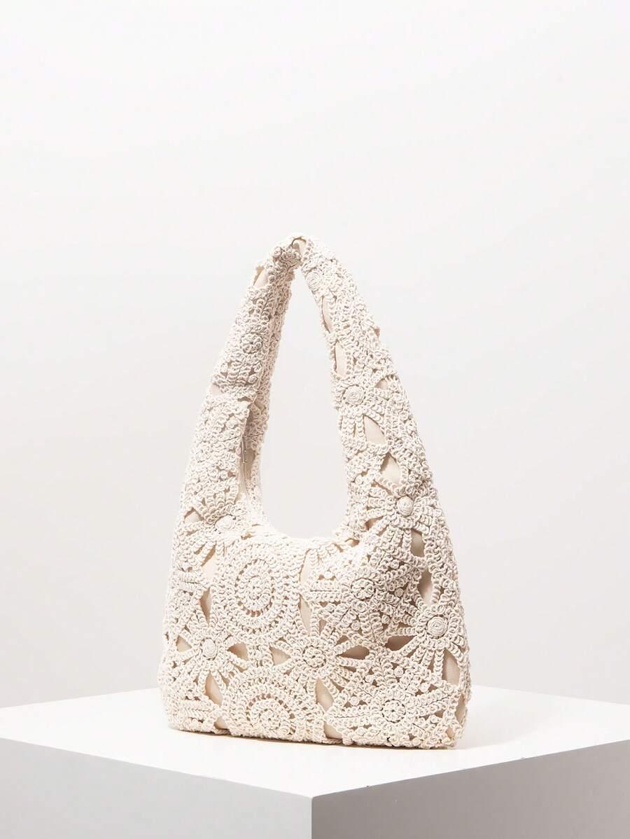 SHEIN BEŻOWA TOREBKA TEKSTURA S07__22X30X2