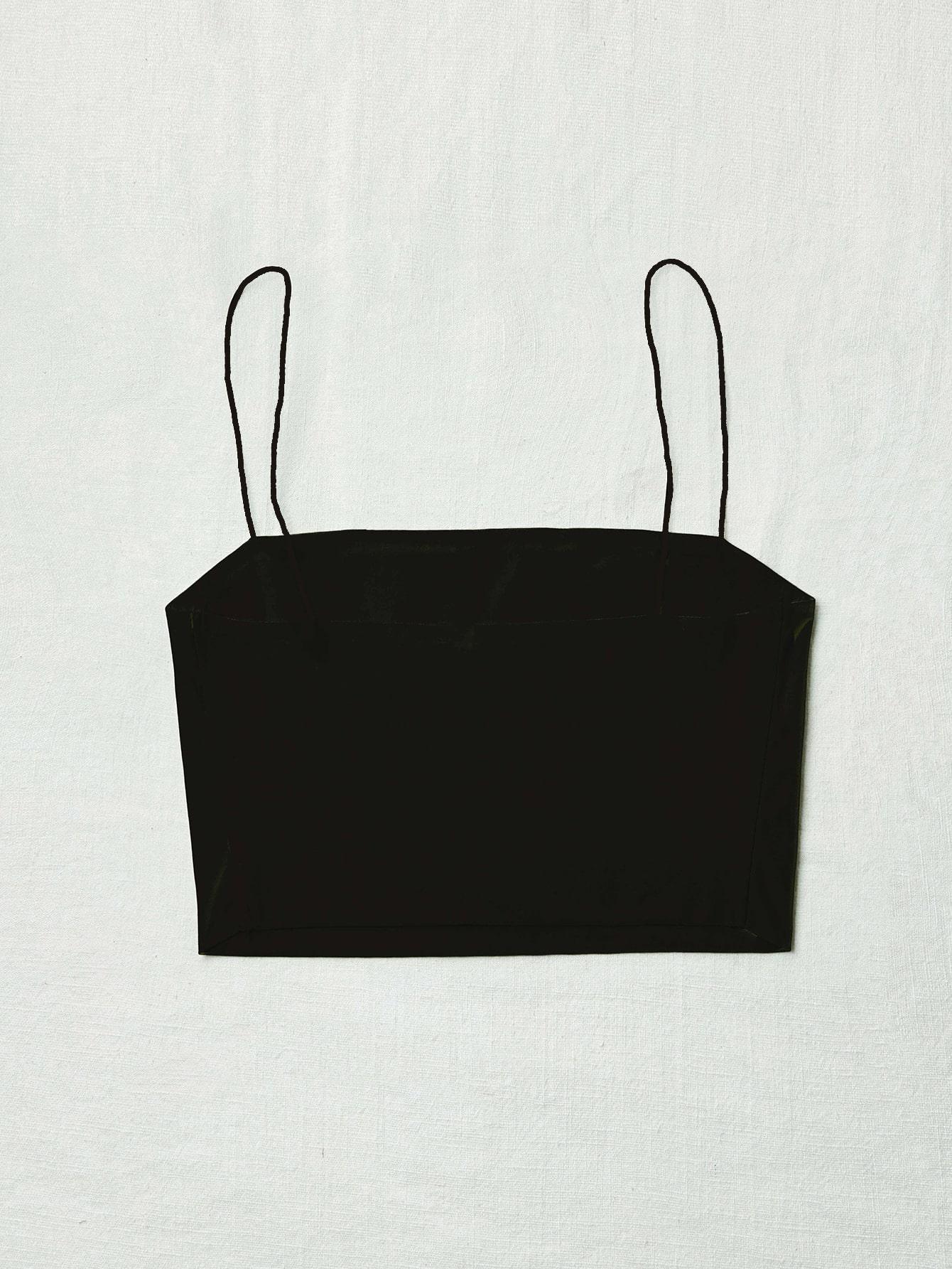 SHEIN CZARNY CROP TOP S09__XS