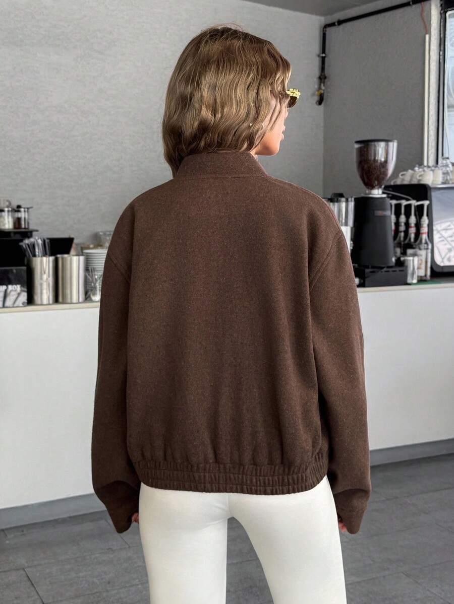 EURMUSE BRĄZOWA KURTKA BOMBER S06__M