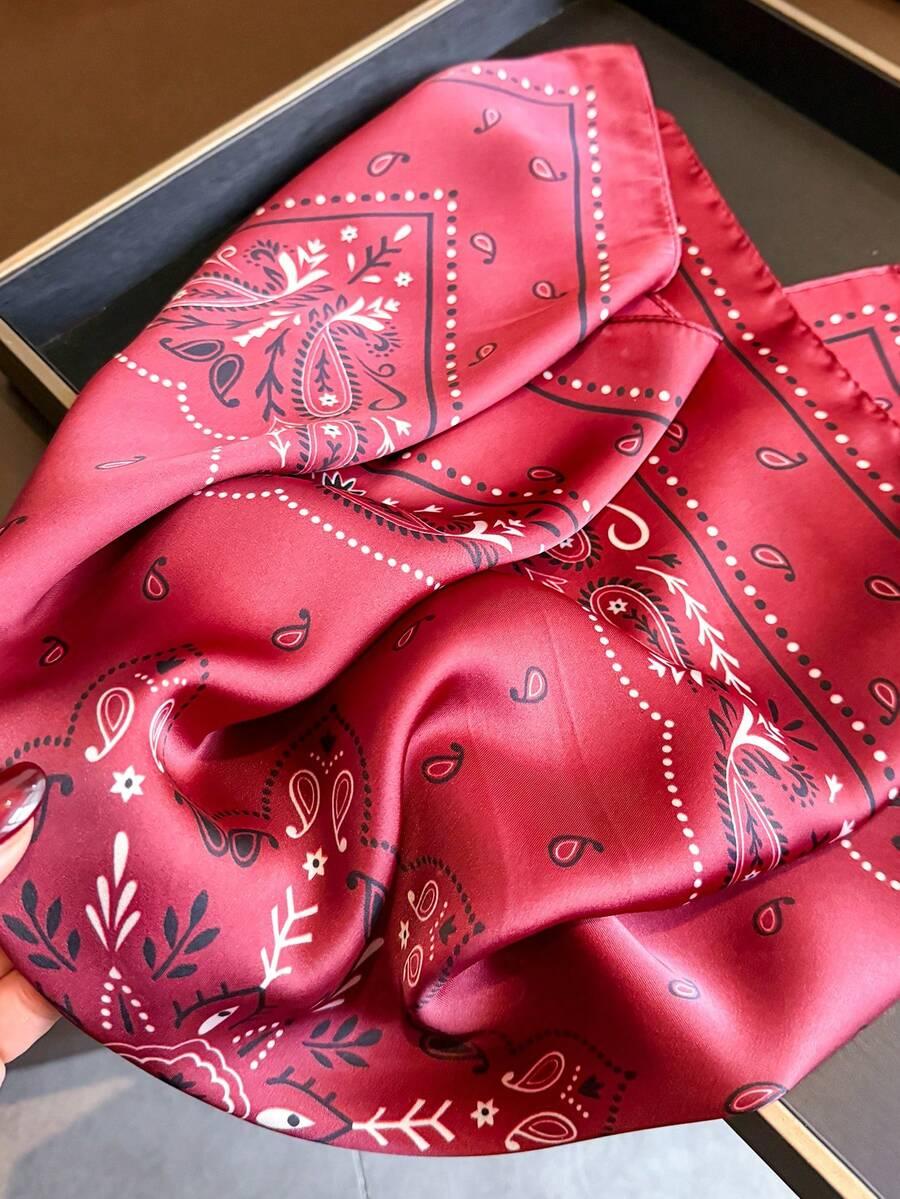 SHEIN CZERWONA CHUSTA WZÓR S07__66X66