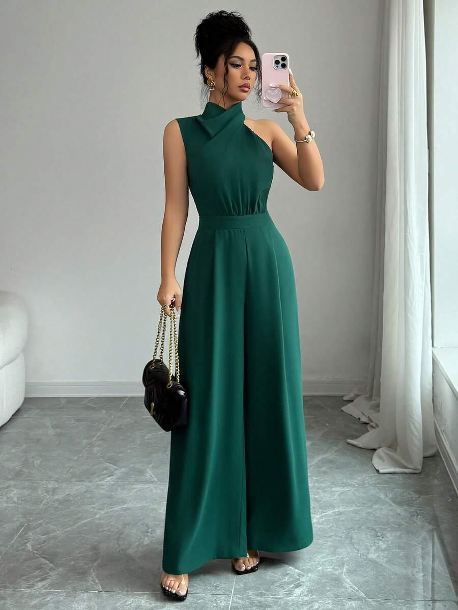 ELENZGA ZIELONY ELEGANCKI KOMBINEZON S06__L
