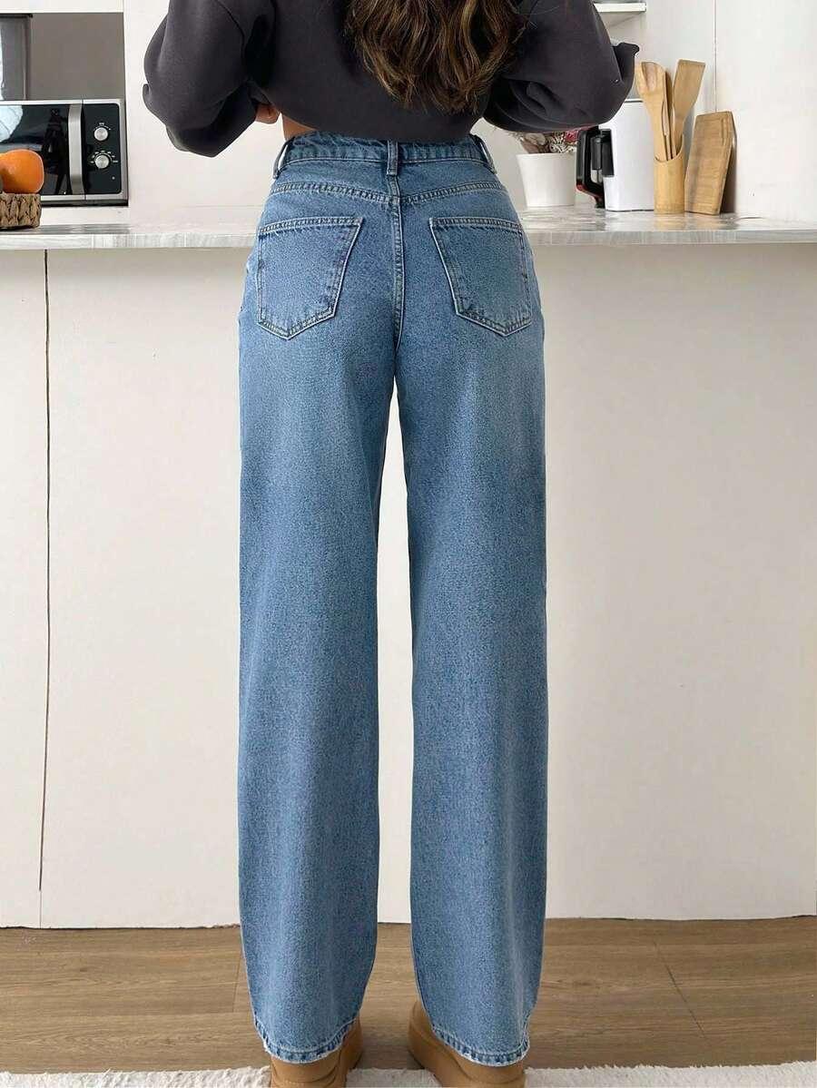 SHEIN NIEBIESKIE SPODNIE JEANS S06__L