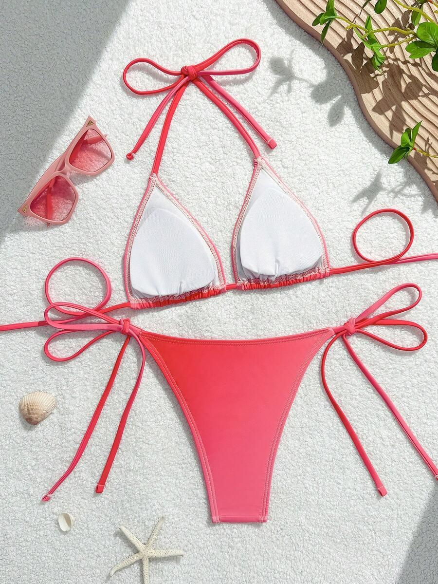 SWIM MOD WIĄZANY DWUCZĘŚCIOWY STRÓJ KĄPIELOWY ZDOBIENIE S09__S