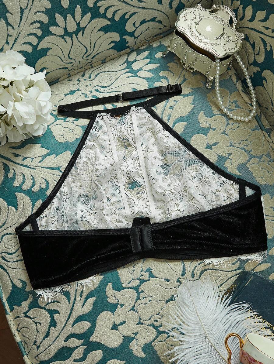 PINUPPOMP BIUSTONOSZ KORONKA KONTRAST S06__105D