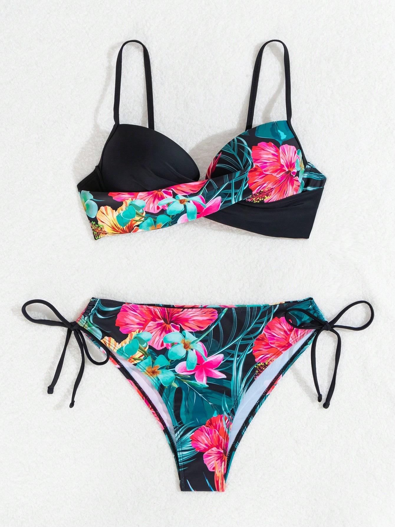 SHEIN DWUCZĘŚCIOWY STRÓJ KĄPIELOWY S06__M