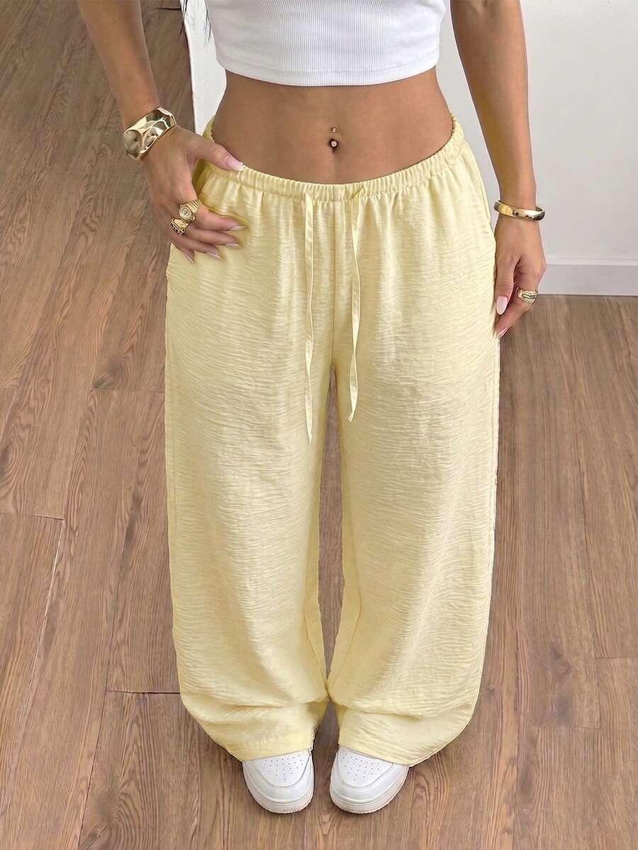 SHEIN ŻÓŁTE SPODNIE CASUAL S06__M