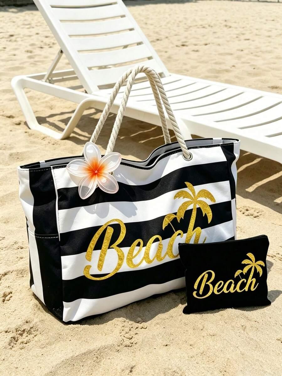 SHEIN PLAŻOWA TORBA NADRUK S07__50X35