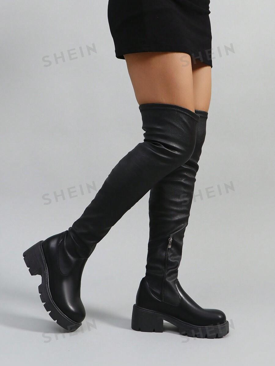 SHEIN CZARNE KOZAKI ZA KOLANO W01__40