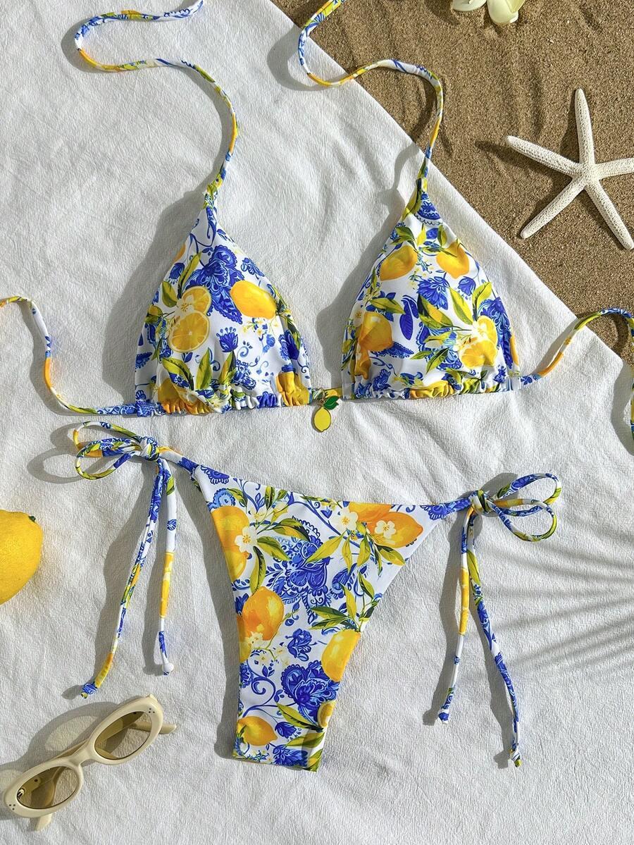 SHEIN DWUCZĘŚCIOWY STRÓJ KĄPIELOWY WZÓR S09__S