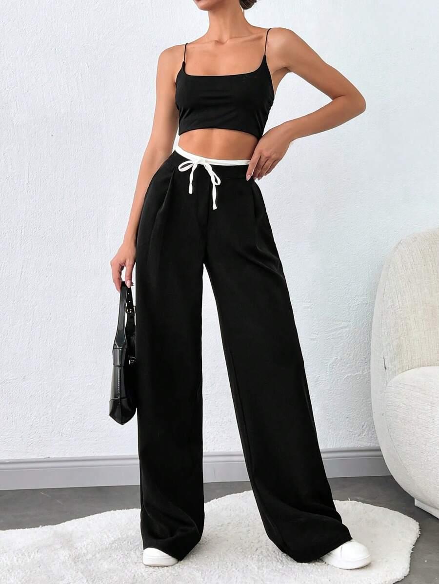 SHEIN CZARNE SPODNIE CASUAL S06__M