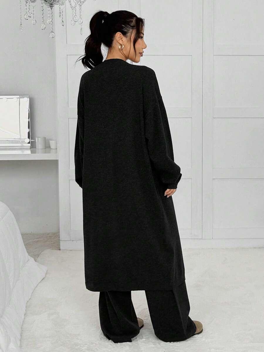 SHEIN CZARNY SWETER KARDIGAN S09__M