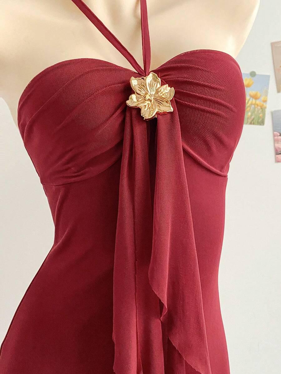 SHEIN CZERWONA MAXI SUKIENKA S06__XS