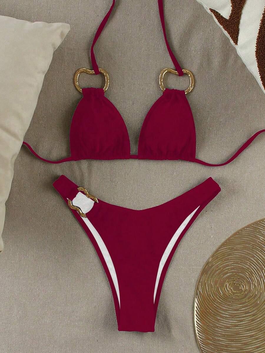 SHEIN DWUCZĘŚCIOWY STRÓJ KĄPIELOWY S09__L