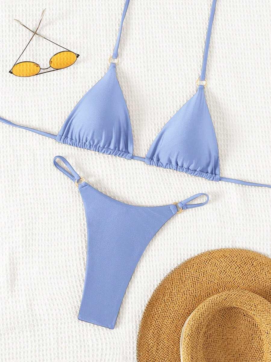 SHEIN NIEBIESKI STRÓJ KĄPIELOWY S06__XS