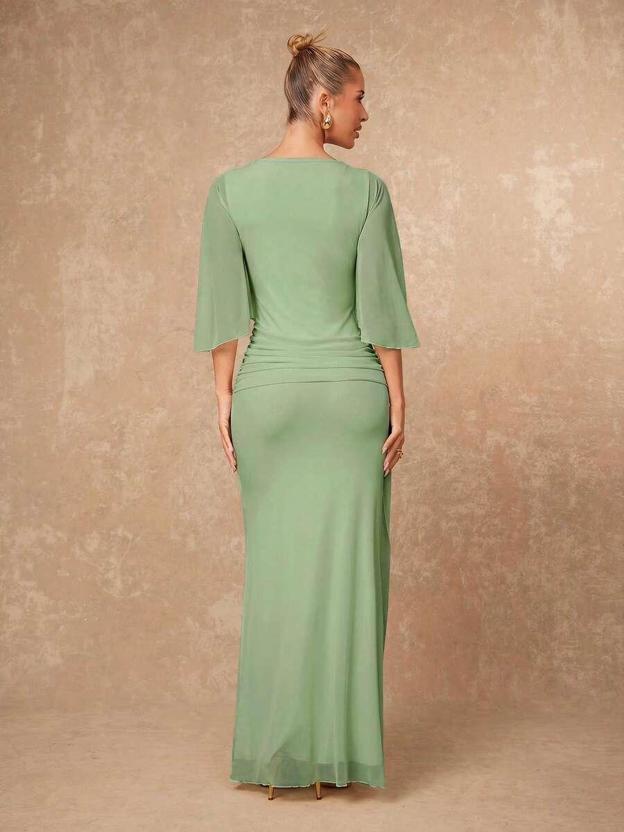 LUMALEX ZIELONA SUKIENKA MAXI S06__XS