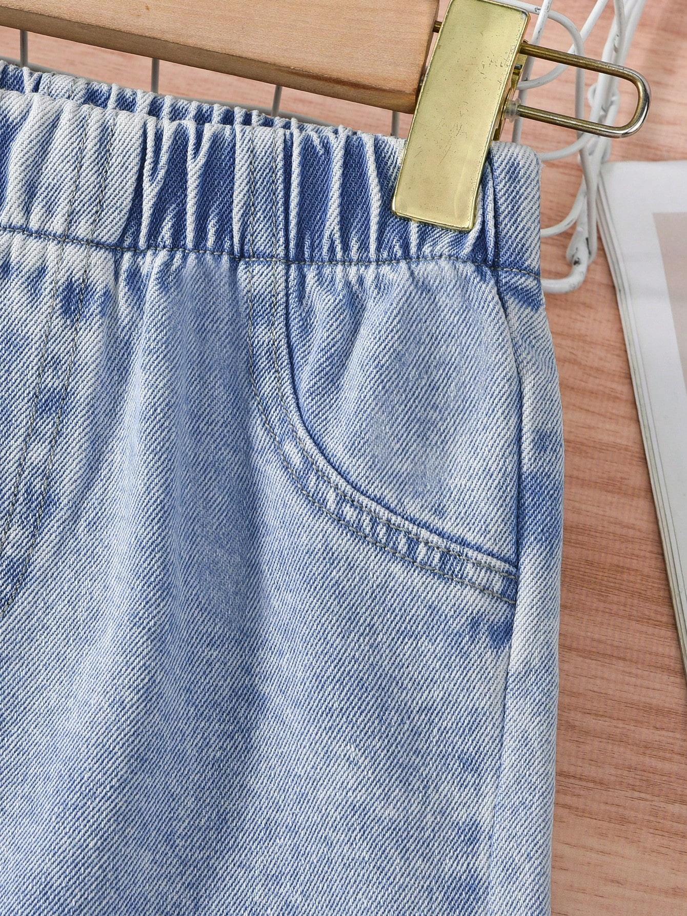 SHEIN NIEBIESKIE SPODNIE JEANSY S06__146-152