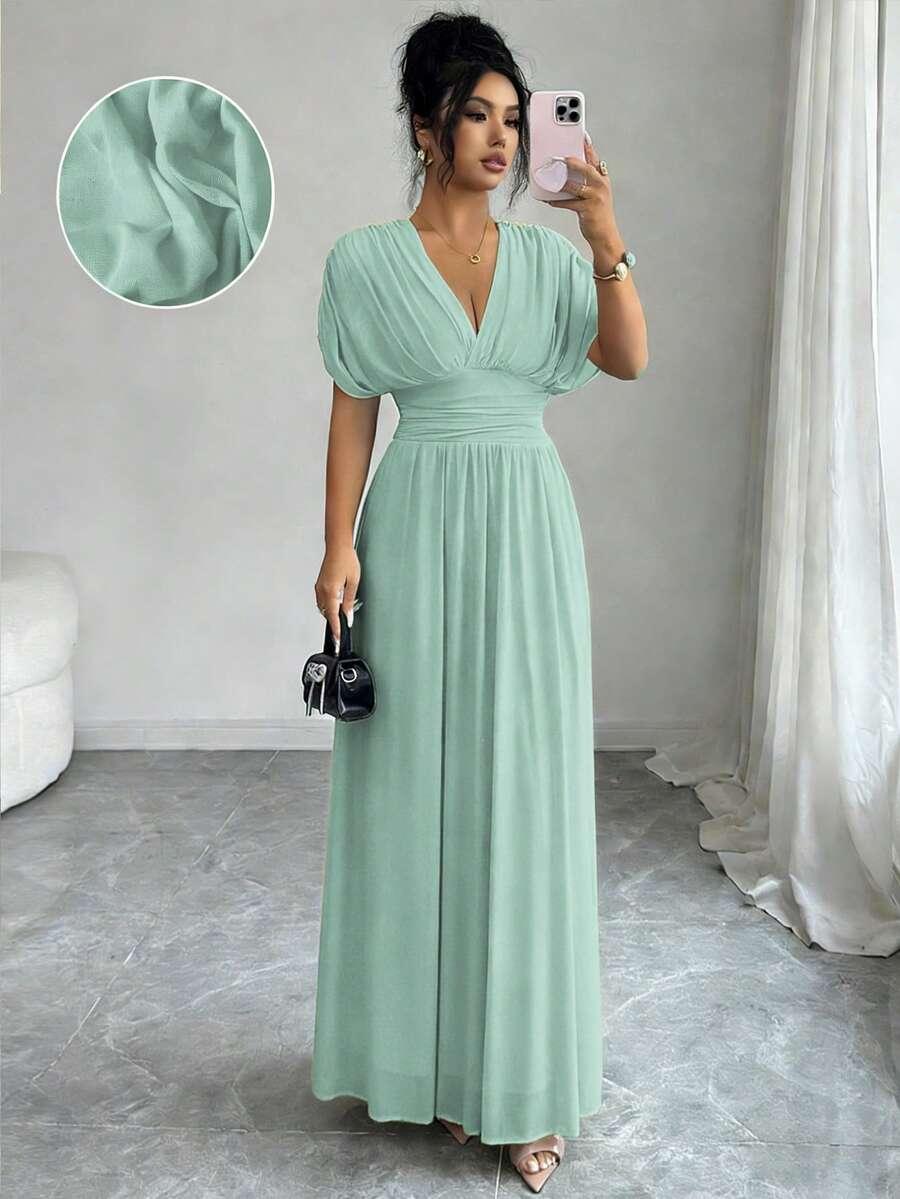 SHEIN ZIELONA MAXI SUKIENKA S06__M