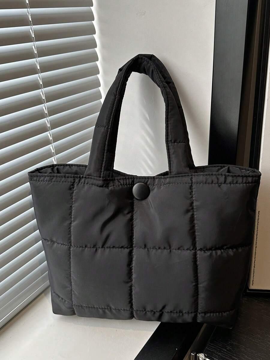 SHEIN CZARNA PIKOWANA TOREBKA S07__40X30