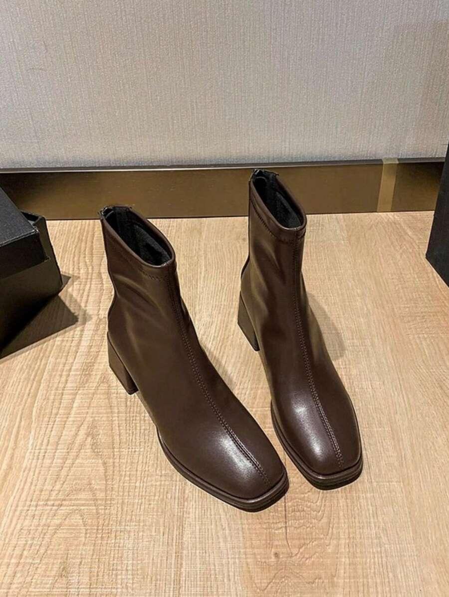 SHEIN BRĄZOWE BOTKI ZAMEK W01__38