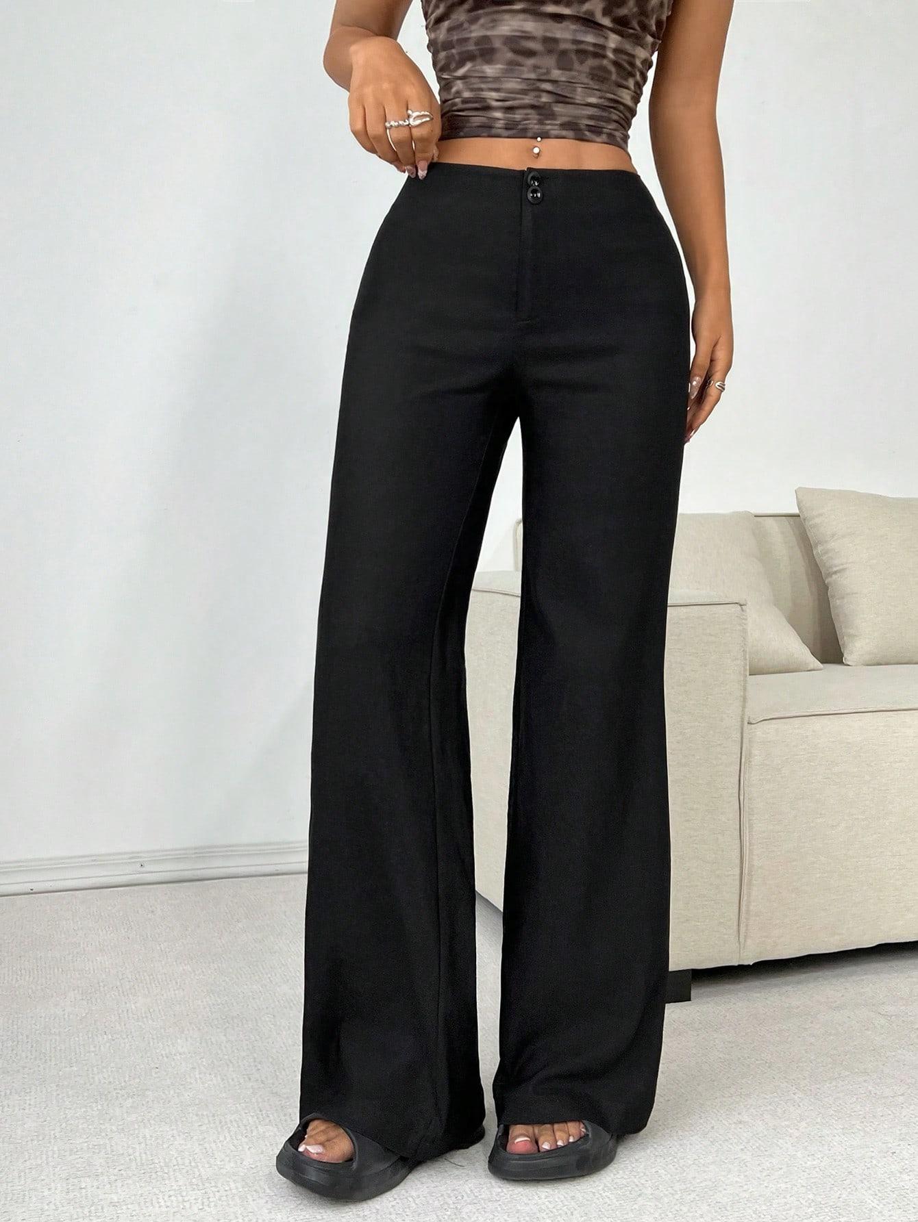 SHEIN CZARNE PROSTE SPODNIE S06__XXS