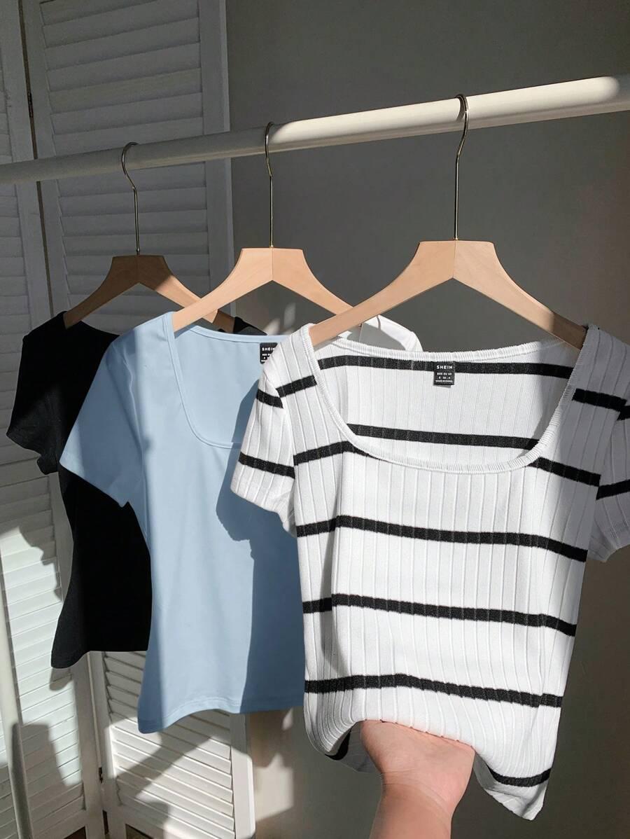 COMFORTCANA T-SHIRT KRÓTKI RĘKAW 3 PACK S06__L