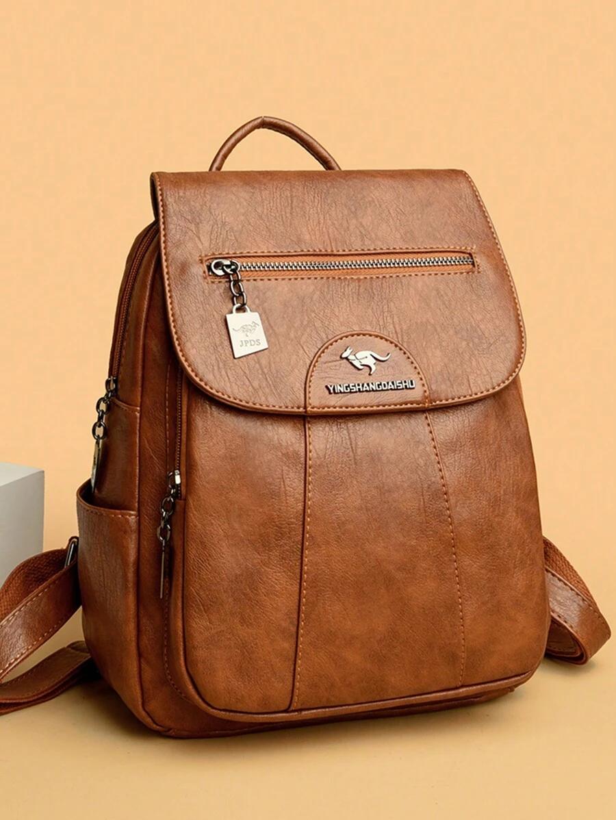 SHEIN BRĄZOWY PLECAK IMITACJA SKÓRY S07__25X12X35