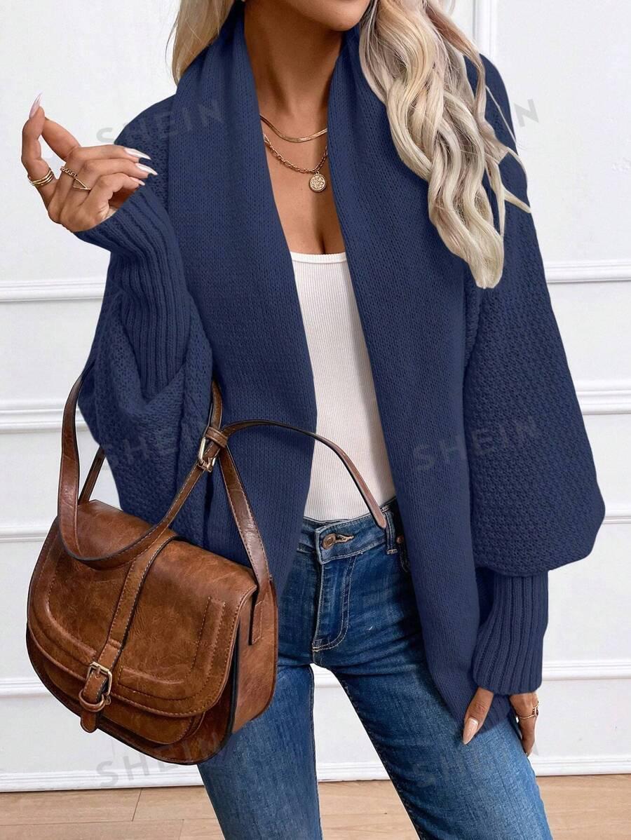 SHEIN GRANATOWY KARDIGAN NARZUTKA S06__M