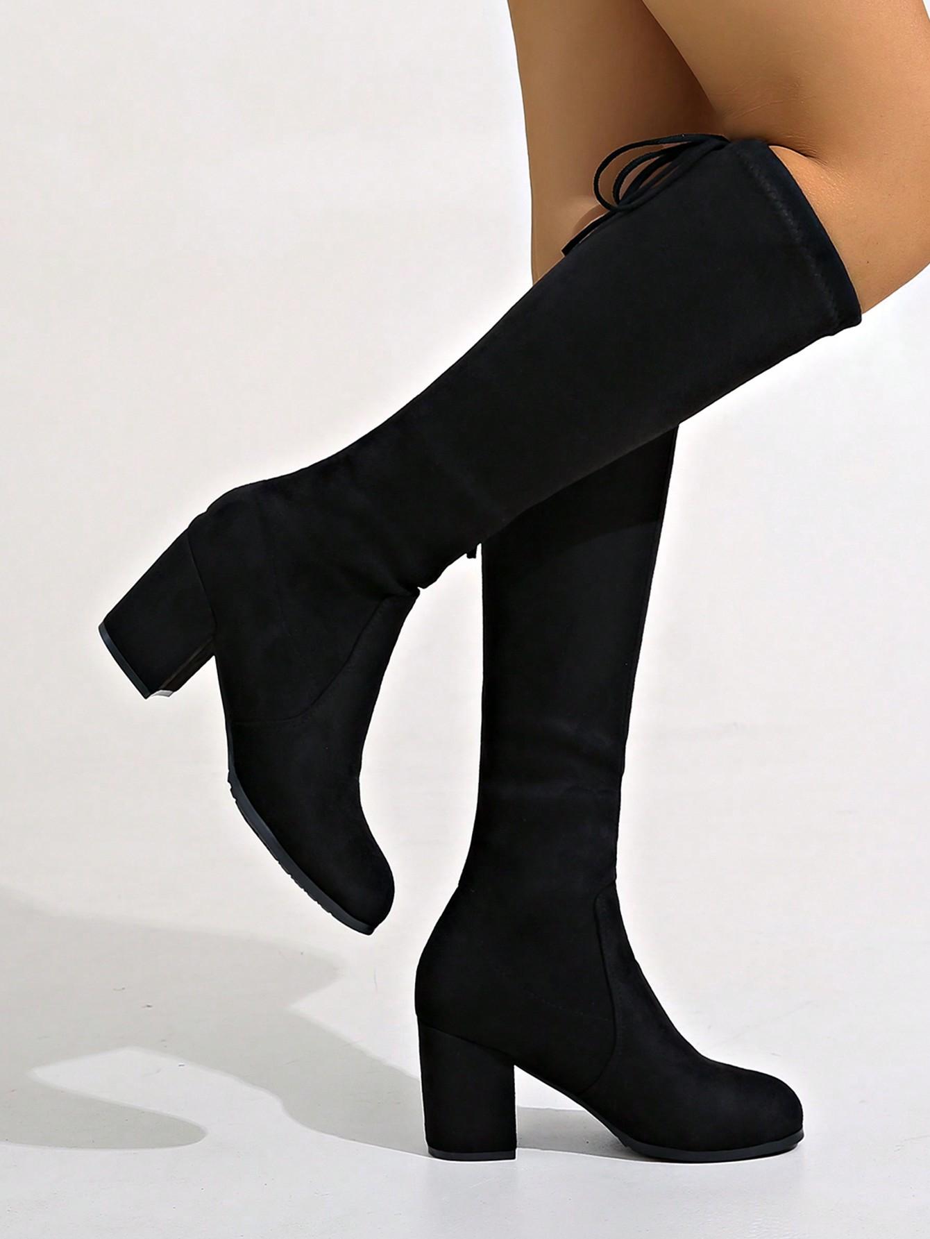 SHEIN CZARNE KOZAKI DO KOLANA W01__39,5