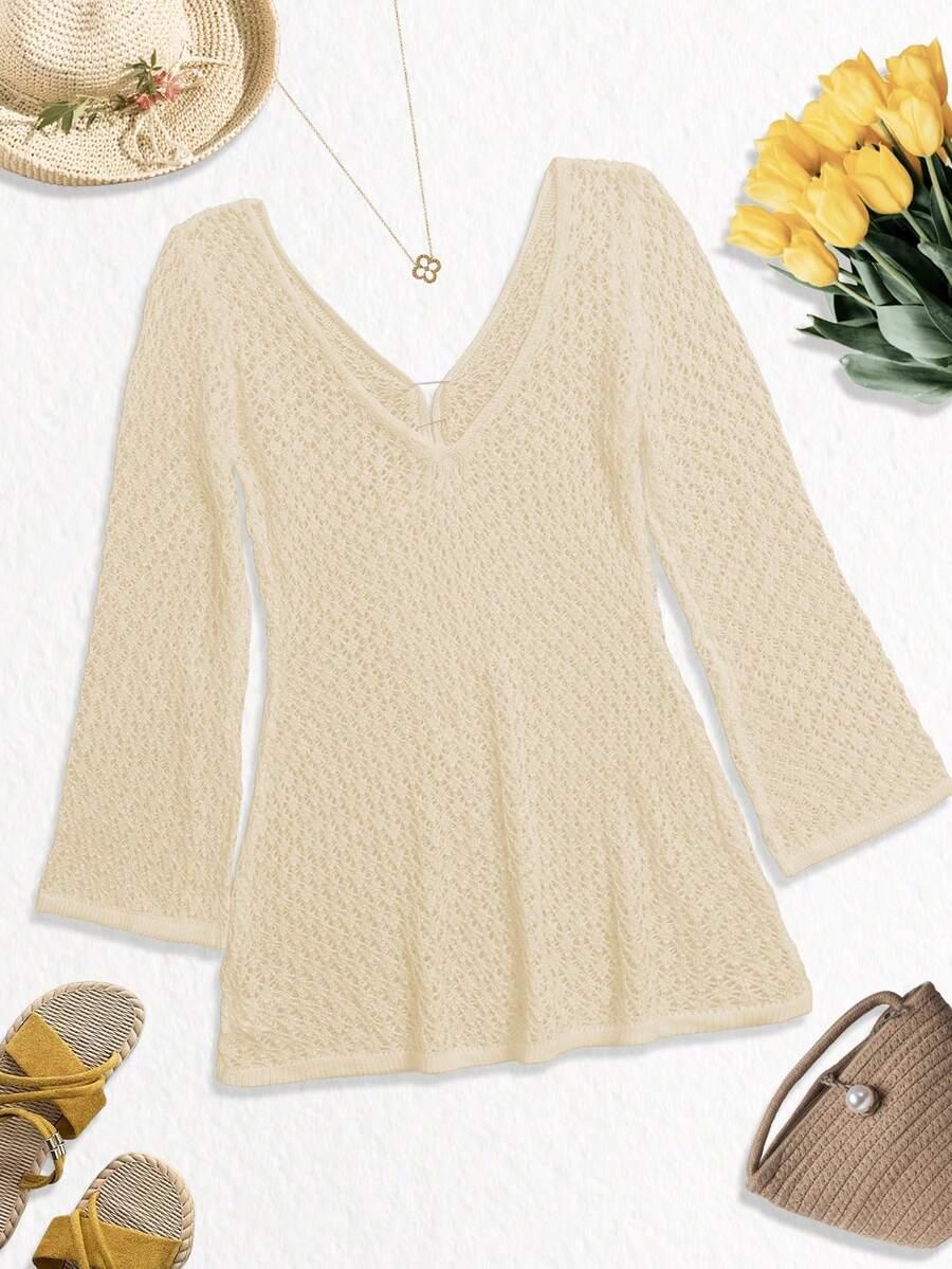 SHEIN BEŻOWA SUKIENKA PLAŻOWA PK01__M