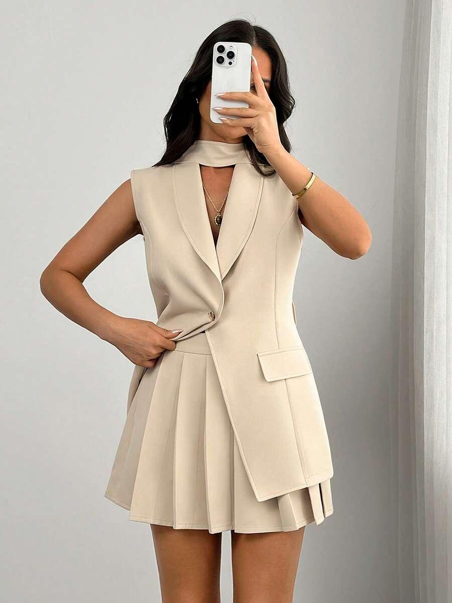 SHEIN SPÓDNICA KAMIZELKA KOMPLET S06__XL
