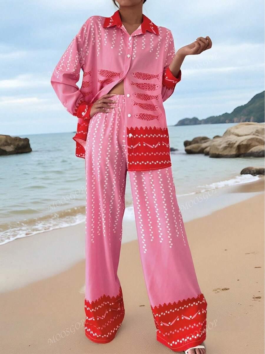 SHEIN KOMPLET KOSZULA SPODNIE S06__46