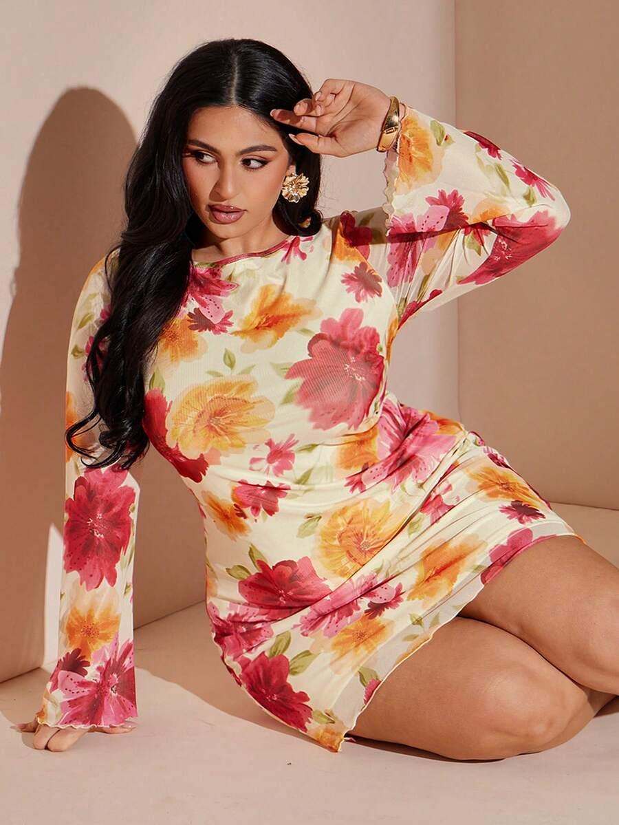 SHEIN SUKIENKA MINI KWIATY S09__52