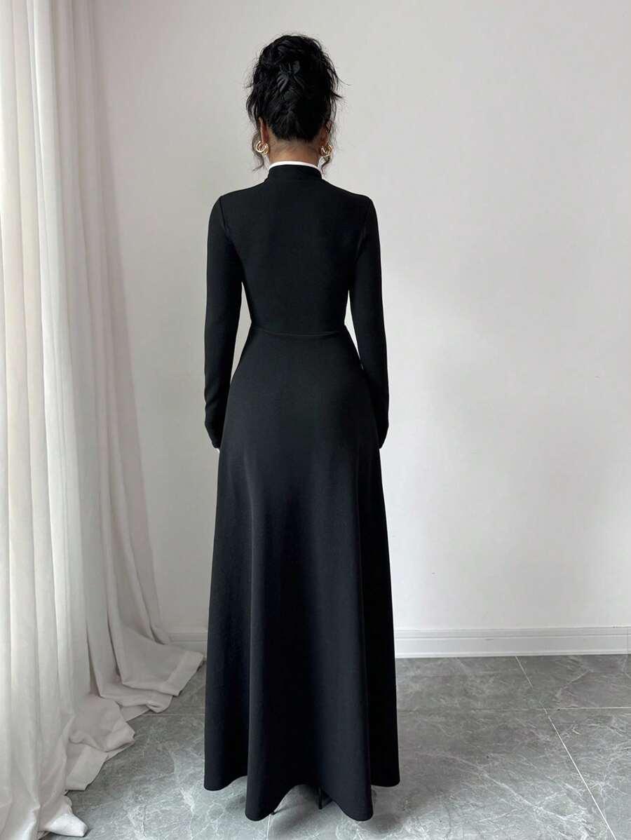 SHEIN MAXI SUKIENKA KONTRAST S06__M