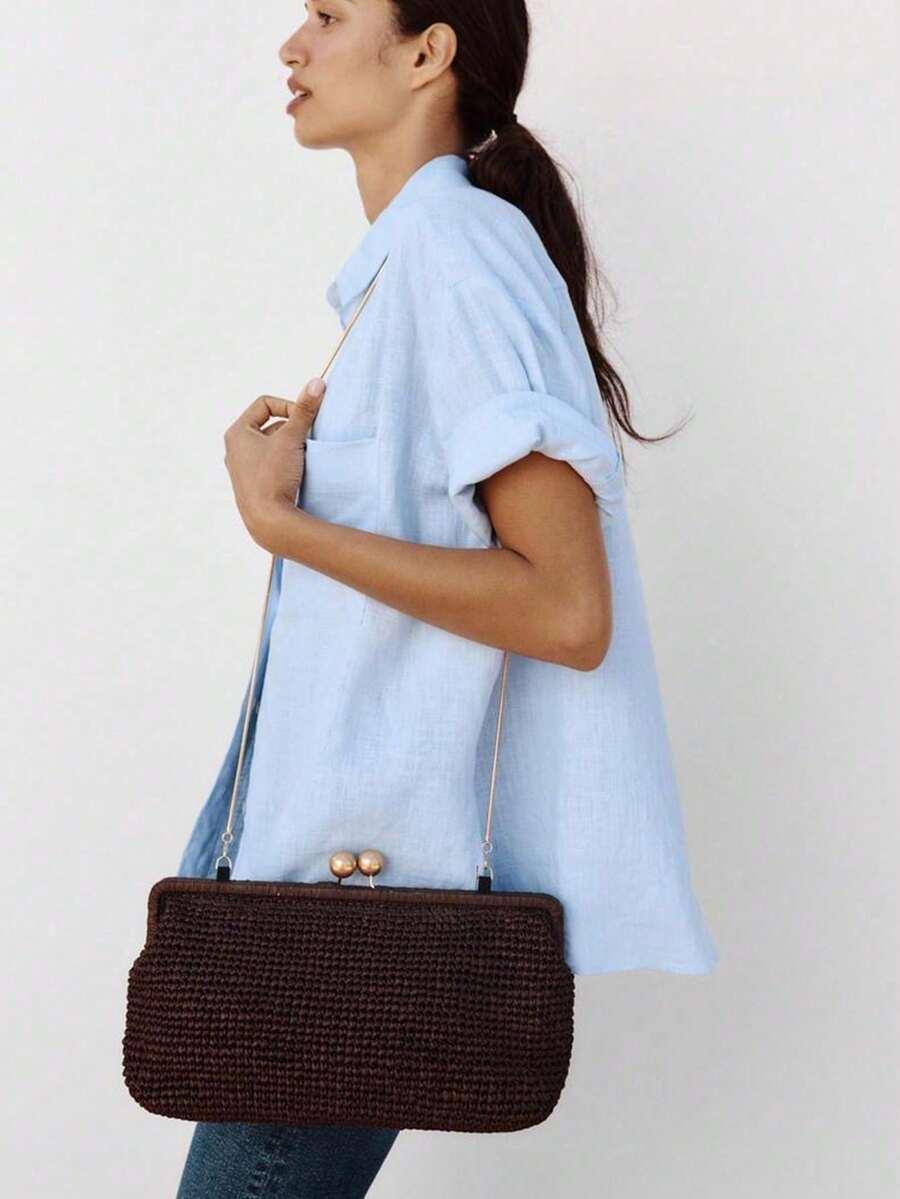 SHEIN BRĄZOWA KLASYCZNA TOREBKA S07__18X33