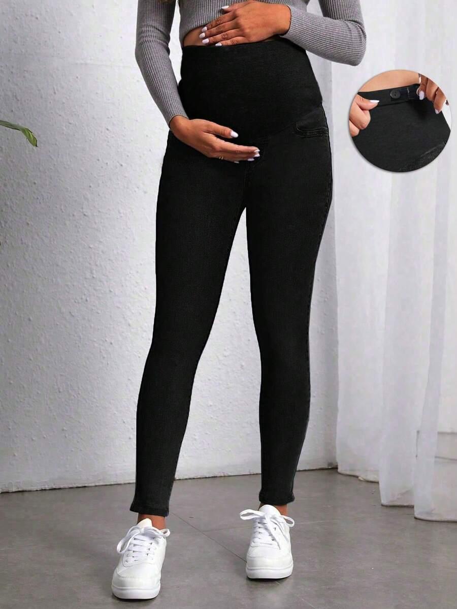 SHEIN CIĄŻOWE SPODNIE JEANS RURKI S06__XL