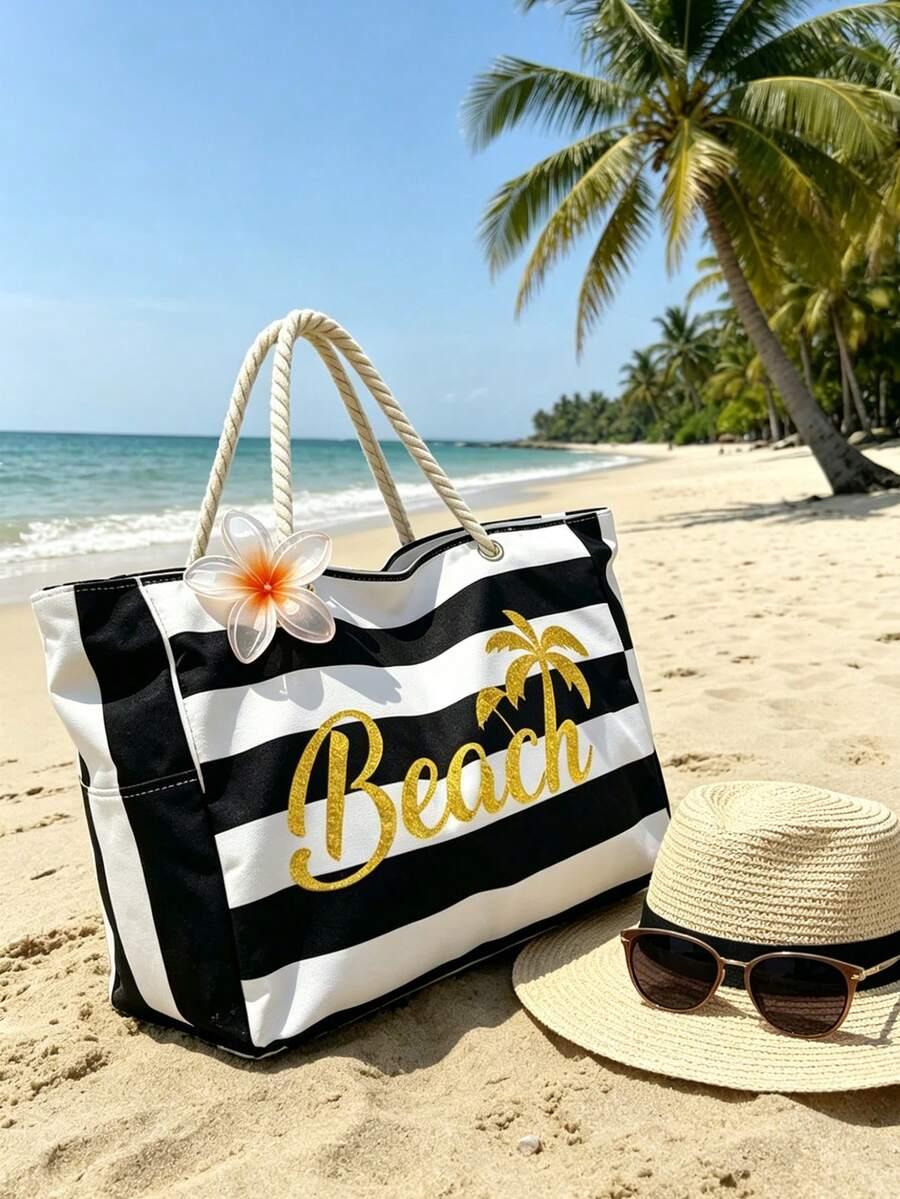 SHEIN PLAŻOWA TORBA NADRUK S07__50X35