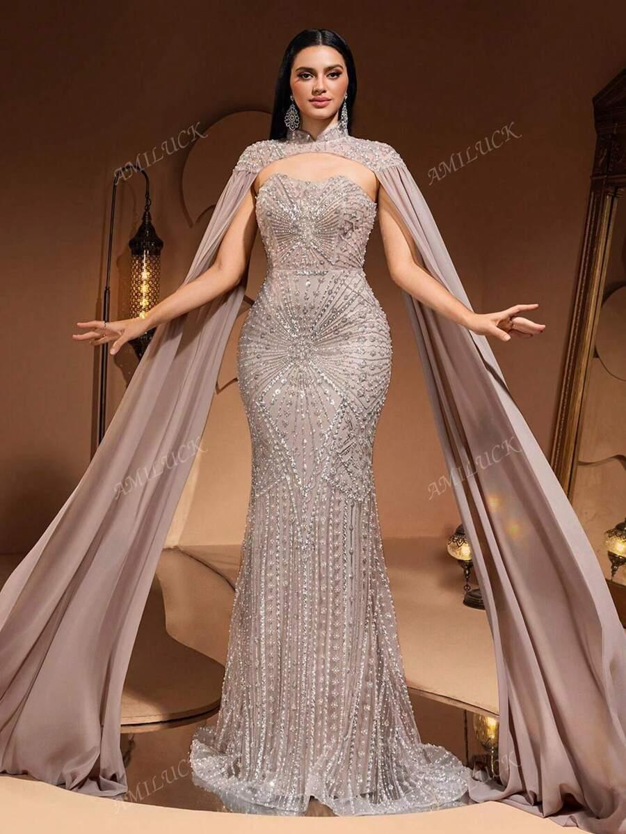 SHEIN BEZOWA MAXI SUKIENKA S06__XL