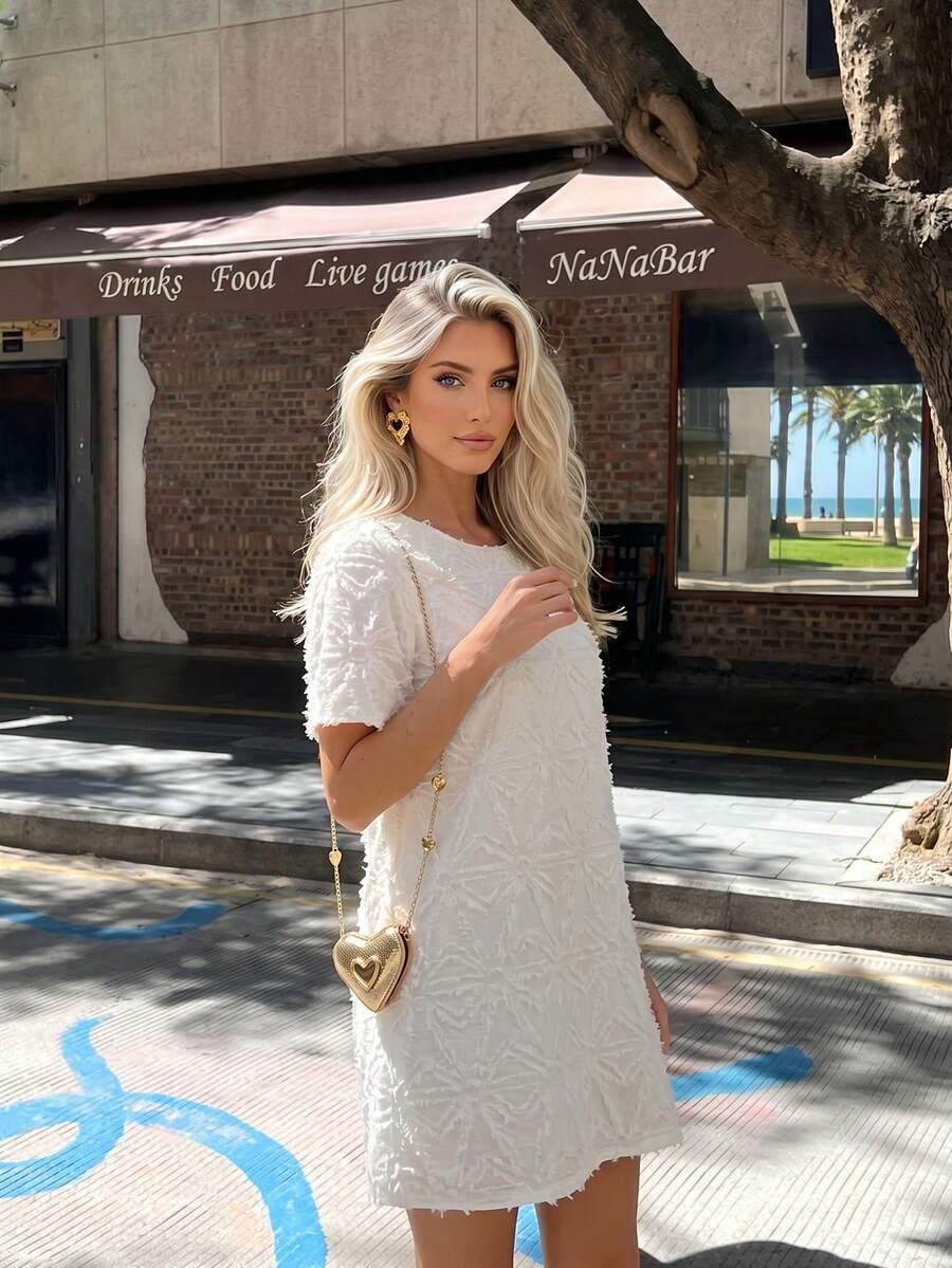 SHEIN BIAŁA MINI SUKIENKA S06__S