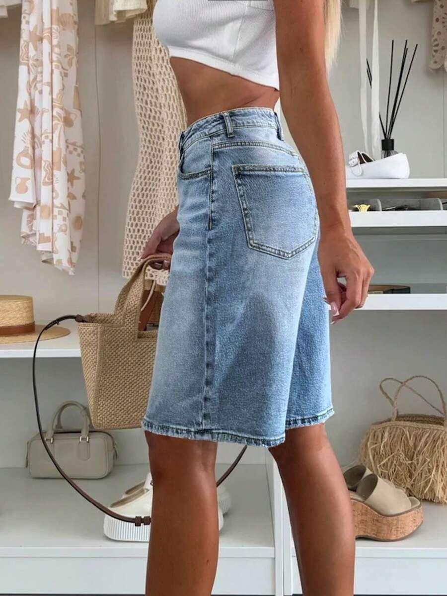 SHEIN NIEBIESKIE SPODENKI JEANS S06__M