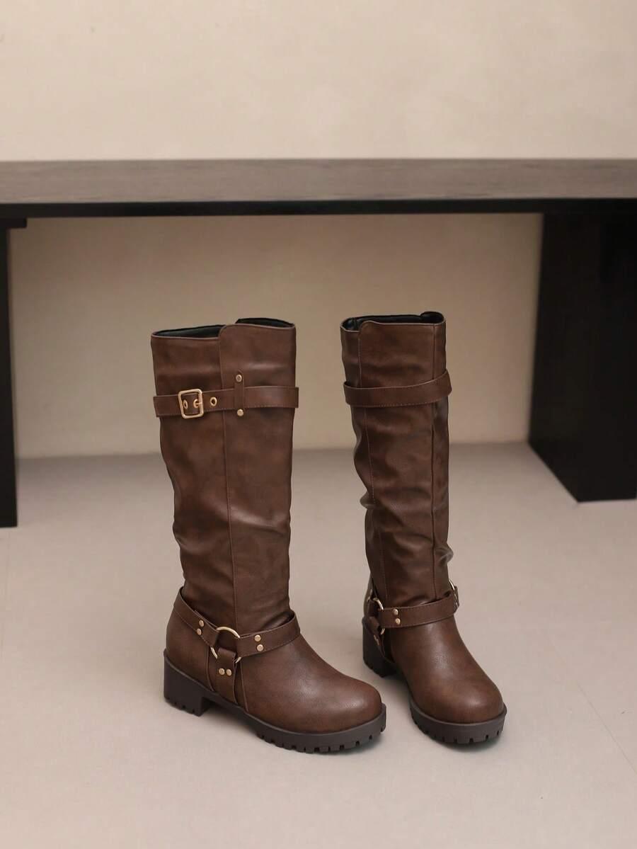SHEIN BRĄZOWE BOTKI ZDOBIENIE W01__37,5