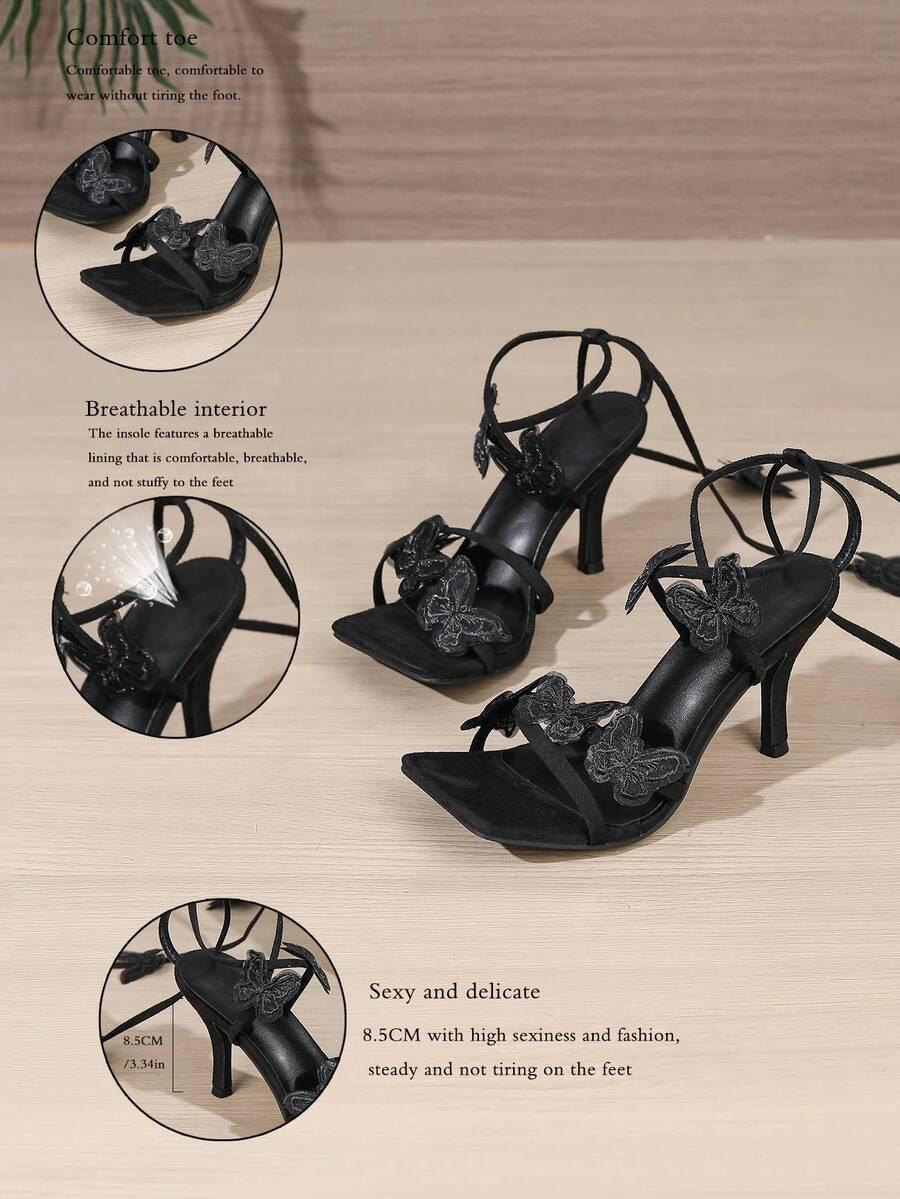 SHEIN CZARNE SANDAŁY OBCAS S06__40