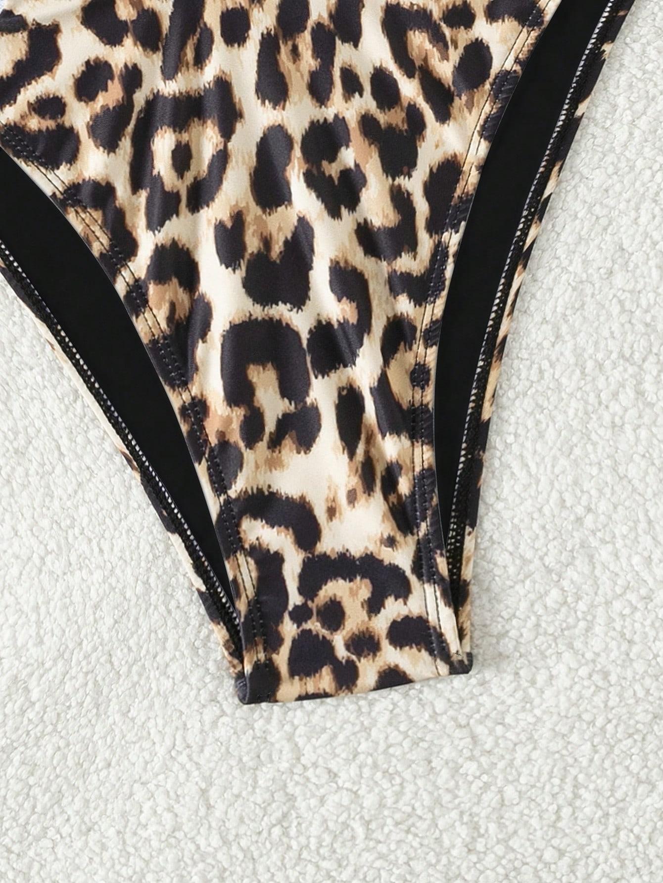 SHEIN DÓŁ OD BIKINI ANIMAL PRINT S09__L