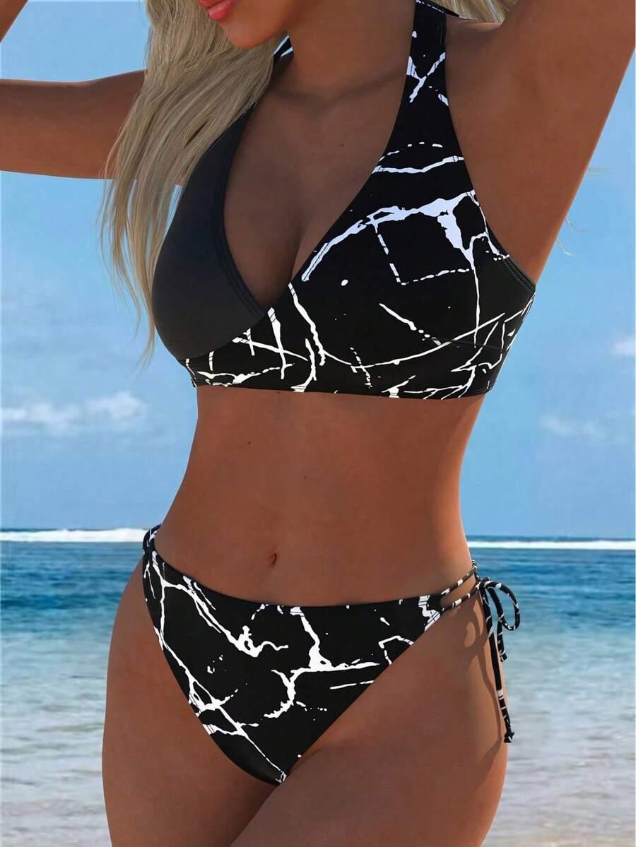 SHEIN DWUCZĘŚCIOWY STRÓJ KĄPIELOWY S09__L