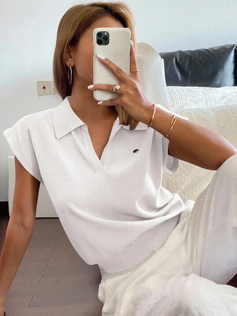 SHEIN BIAŁA BLUZKA KOŁNIERZYK S06__M