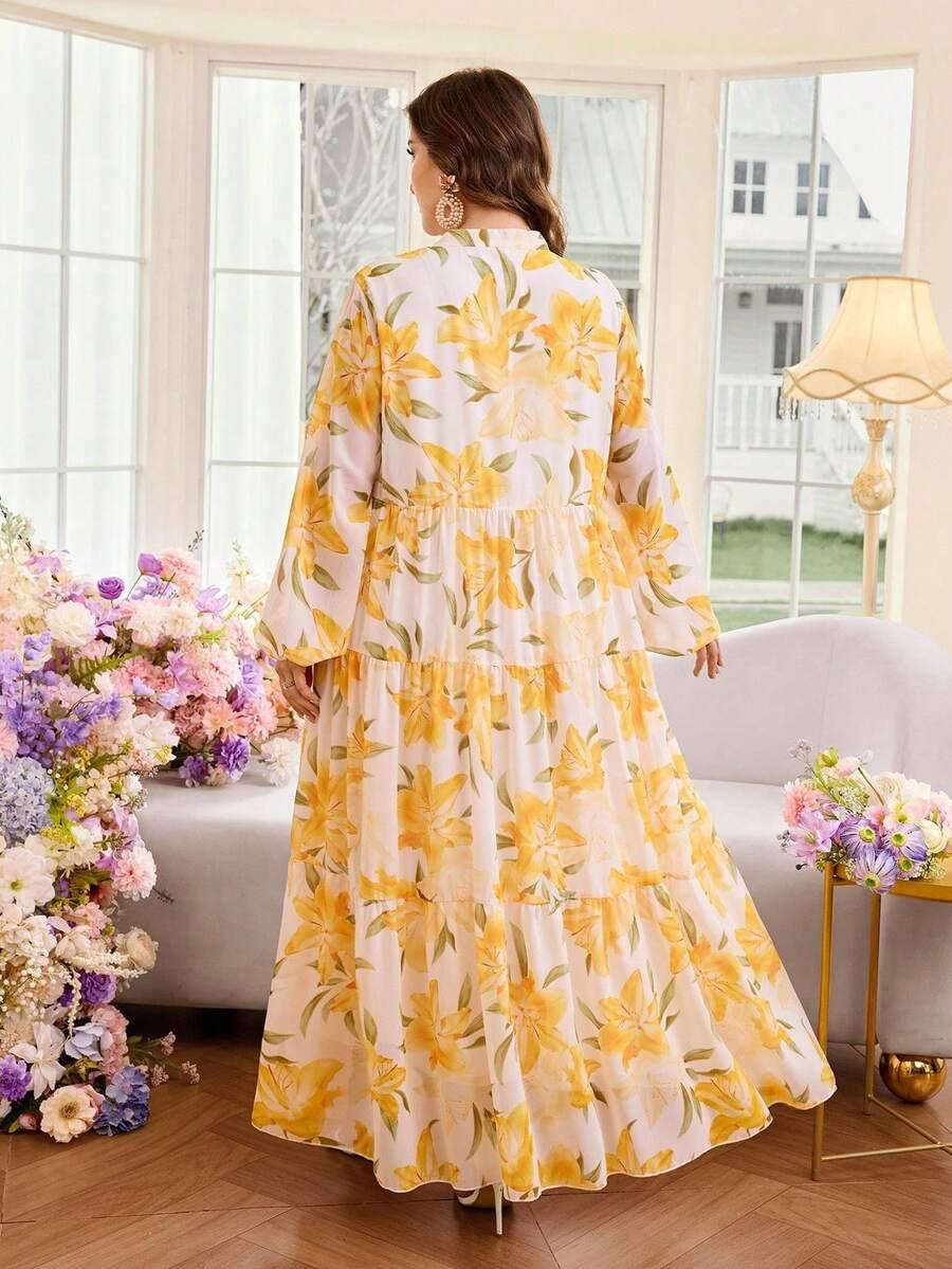 SHEIN SUKIENKA MAXI KWIATY S06__XXL